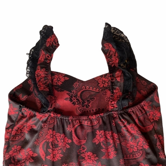 Hearts & Roses Corset Pin-up Dress. Size 14 - Picture 8 of 12